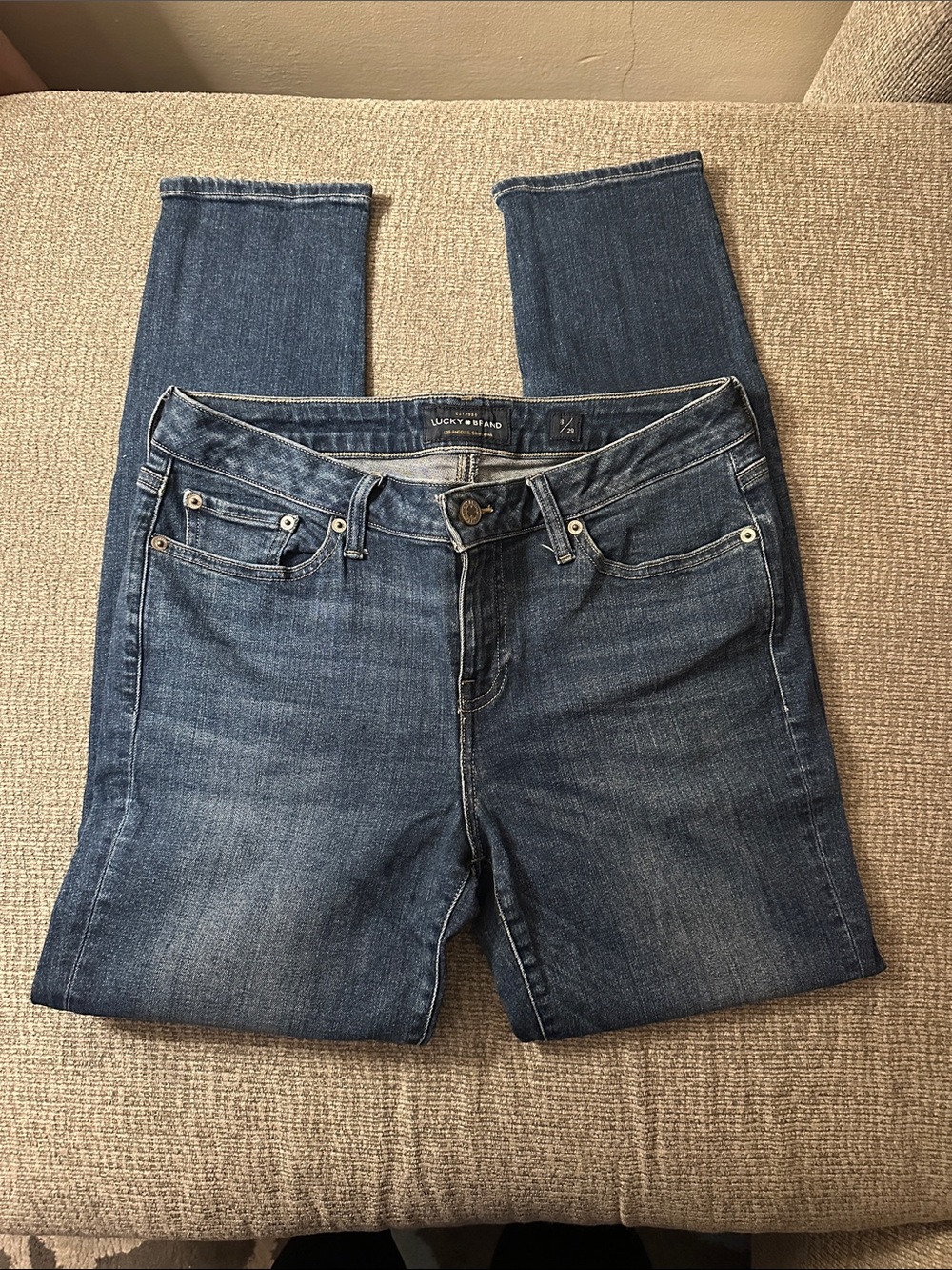 Lucky Brand Women's Skinny Jeans in Mid Blue Wash